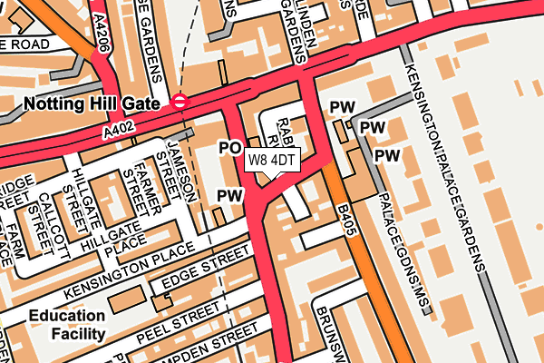 W8 4DT map - OS OpenMap – Local (Ordnance Survey)