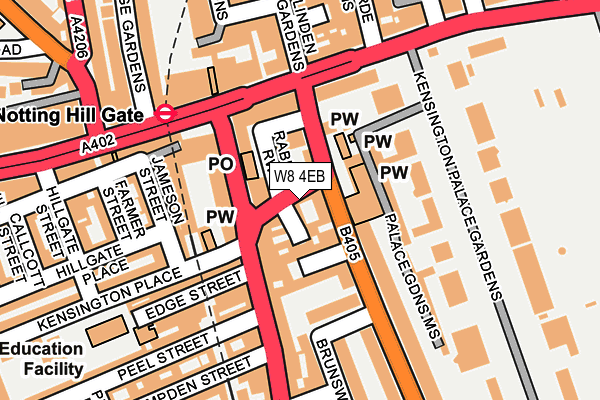 W8 4EB map - OS OpenMap – Local (Ordnance Survey)