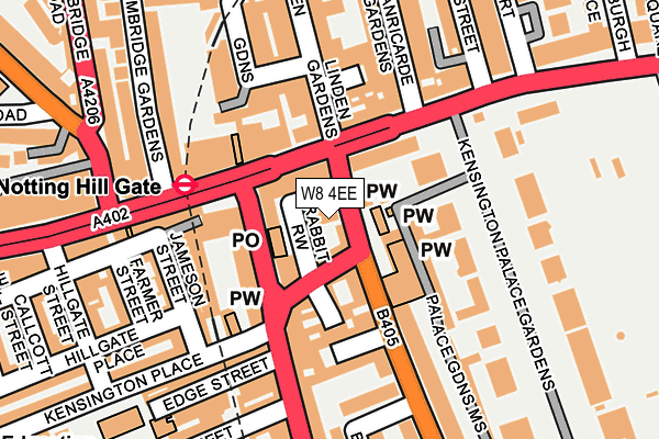 W8 4EE map - OS OpenMap – Local (Ordnance Survey)