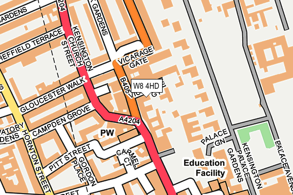 W8 4HD map - OS OpenMap – Local (Ordnance Survey)