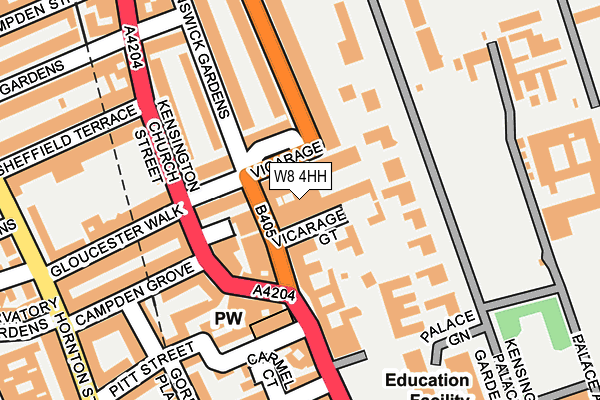 W8 4HH map - OS OpenMap – Local (Ordnance Survey)