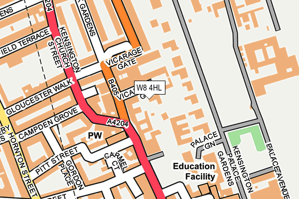 W8 4HL map - OS OpenMap – Local (Ordnance Survey)