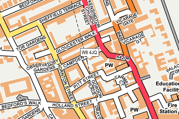 W8 4JQ map - OS OpenMap – Local (Ordnance Survey)