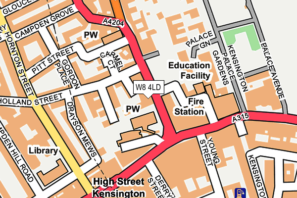 W8 4LD map - OS OpenMap – Local (Ordnance Survey)