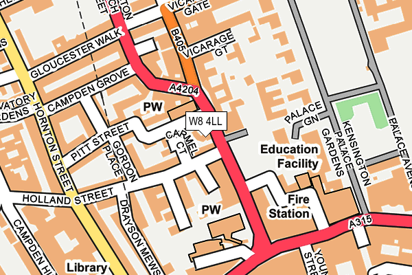 W8 4LL map - OS OpenMap – Local (Ordnance Survey)