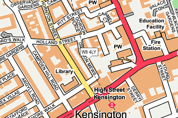 W8 4LY map - OS OpenMap – Local (Ordnance Survey)