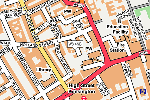 W8 4NB map - OS OpenMap – Local (Ordnance Survey)