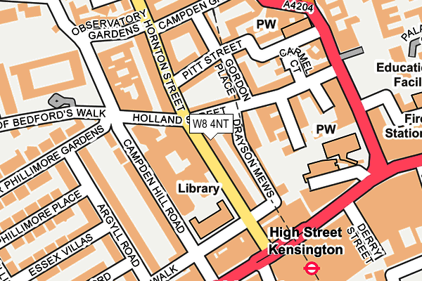 W8 4NT map - OS OpenMap – Local (Ordnance Survey)