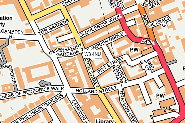 W8 4NU map - OS OpenMap – Local (Ordnance Survey)