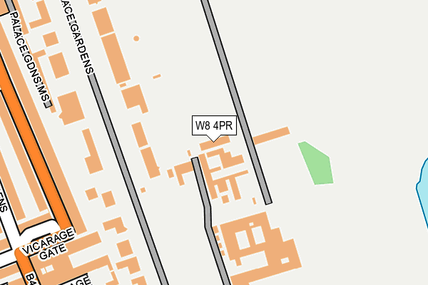 W8 4PR map - OS OpenMap – Local (Ordnance Survey)