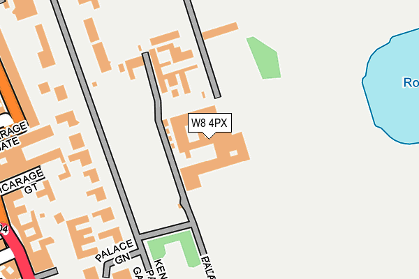 W8 4PX map - OS OpenMap – Local (Ordnance Survey)