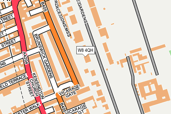 W8 4QH map - OS OpenMap – Local (Ordnance Survey)