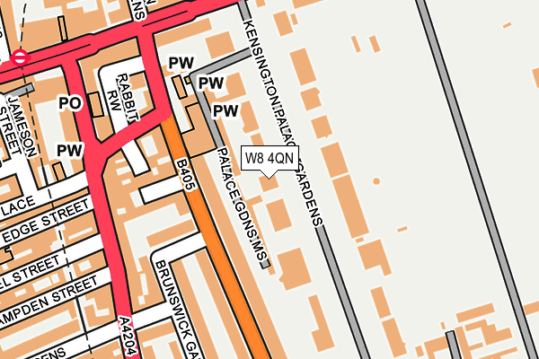 W8 4QN map - OS OpenMap – Local (Ordnance Survey)