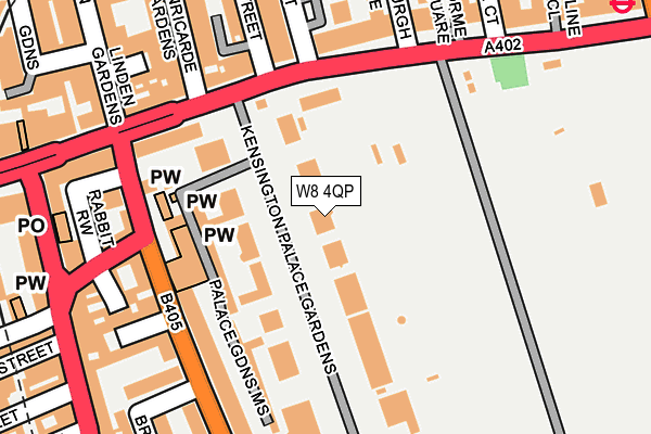 W8 4QP map - OS OpenMap – Local (Ordnance Survey)