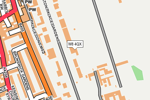 W8 4QX map - OS OpenMap – Local (Ordnance Survey)