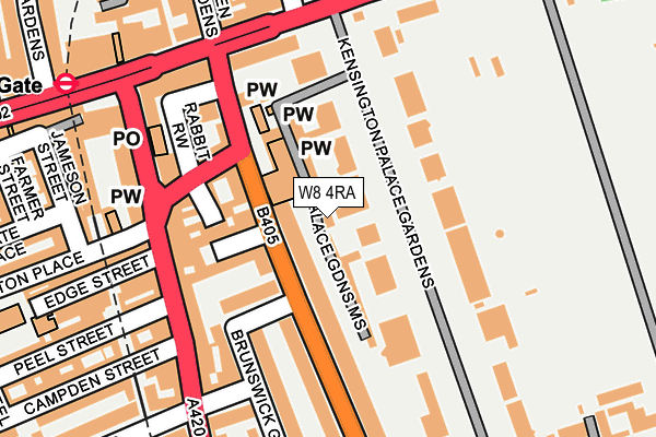 W8 4RA map - OS OpenMap – Local (Ordnance Survey)