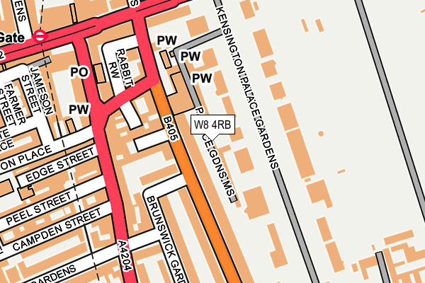 W8 4RB map - OS OpenMap – Local (Ordnance Survey)