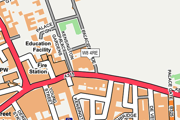 W8 4RE map - OS OpenMap – Local (Ordnance Survey)