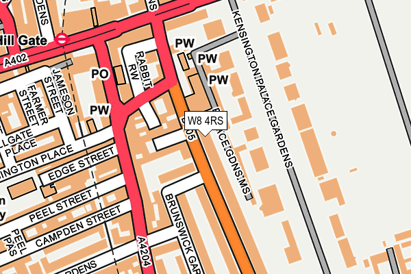 W8 4RS map - OS OpenMap – Local (Ordnance Survey)