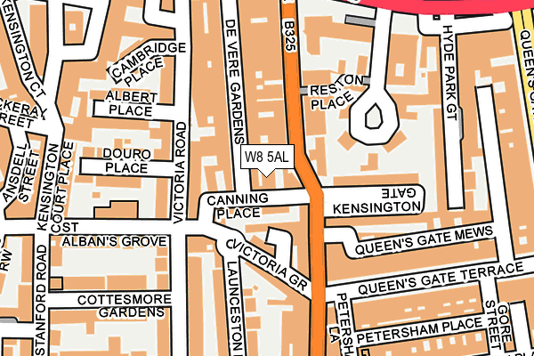 W8 5AL map - OS OpenMap – Local (Ordnance Survey)