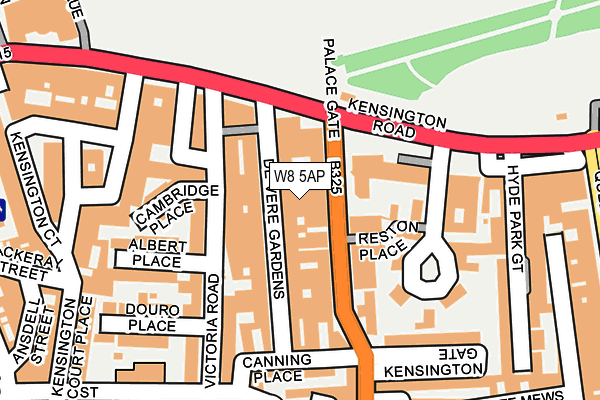 W8 5AP map - OS OpenMap – Local (Ordnance Survey)