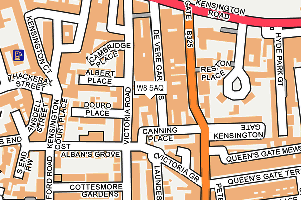 W8 5AQ map - OS OpenMap – Local (Ordnance Survey)