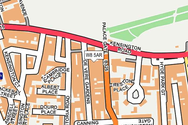 W8 5AR map - OS OpenMap – Local (Ordnance Survey)