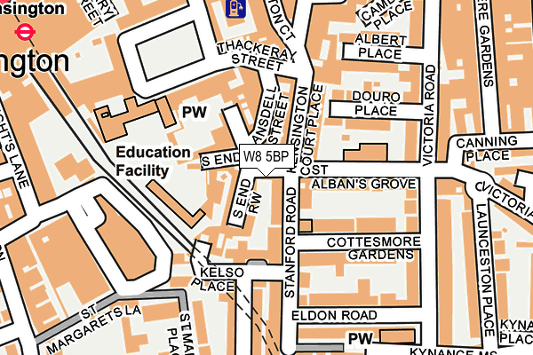 W8 5BP map - OS OpenMap – Local (Ordnance Survey)