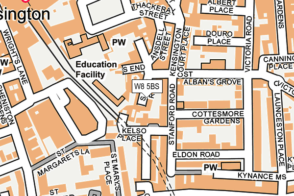 W8 5BS map - OS OpenMap – Local (Ordnance Survey)