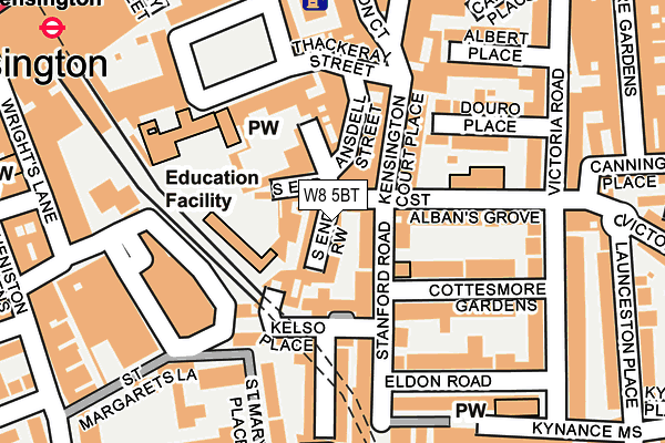 W8 5BT map - OS OpenMap – Local (Ordnance Survey)