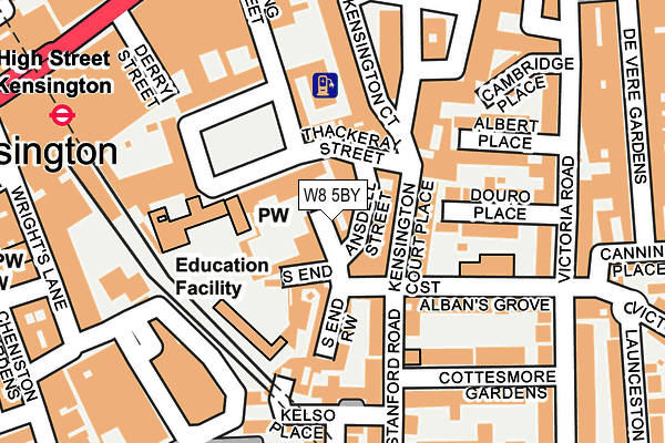 W8 5BY map - OS OpenMap – Local (Ordnance Survey)