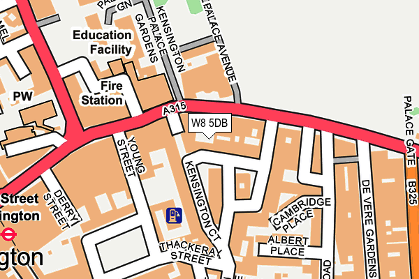 W8 5DB map - OS OpenMap – Local (Ordnance Survey)