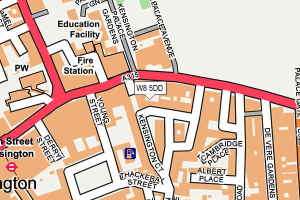 W8 5DD map - OS OpenMap – Local (Ordnance Survey)