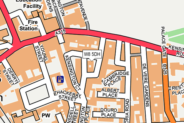 W8 5DH map - OS OpenMap – Local (Ordnance Survey)