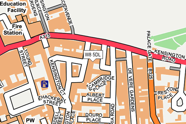 W8 5DL map - OS OpenMap – Local (Ordnance Survey)