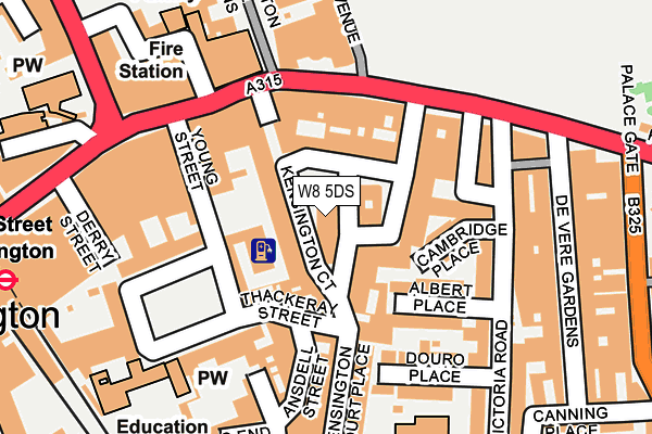 W8 5DS map - OS OpenMap – Local (Ordnance Survey)