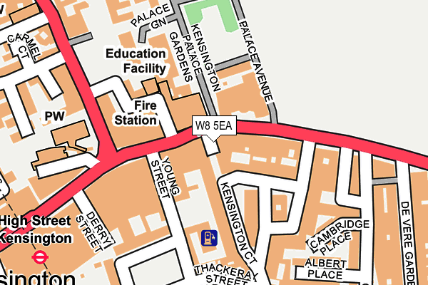 W8 5EA map - OS OpenMap – Local (Ordnance Survey)