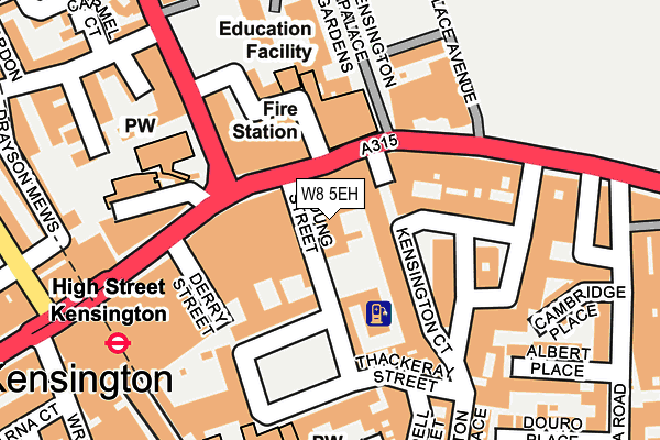 W8 5EH map - OS OpenMap – Local (Ordnance Survey)