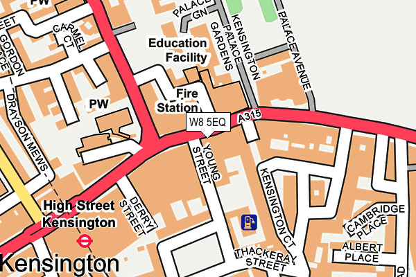 W8 5EQ map - OS OpenMap – Local (Ordnance Survey)