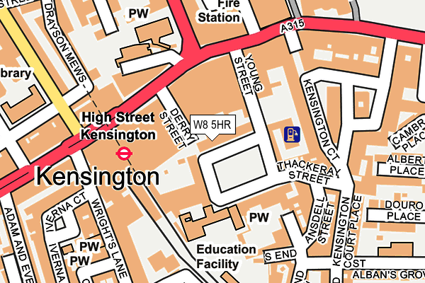 W8 5HR map - OS OpenMap – Local (Ordnance Survey)