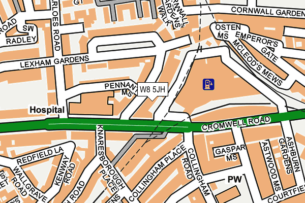 W8 5JH map - OS OpenMap – Local (Ordnance Survey)