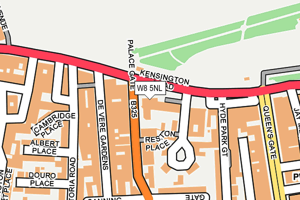 W8 5NL map - OS OpenMap – Local (Ordnance Survey)