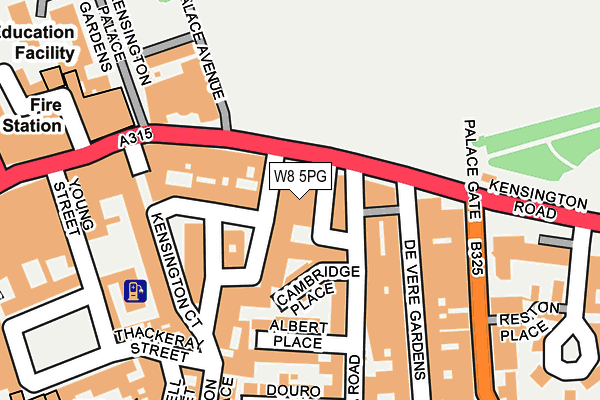 W8 5PG map - OS OpenMap – Local (Ordnance Survey)