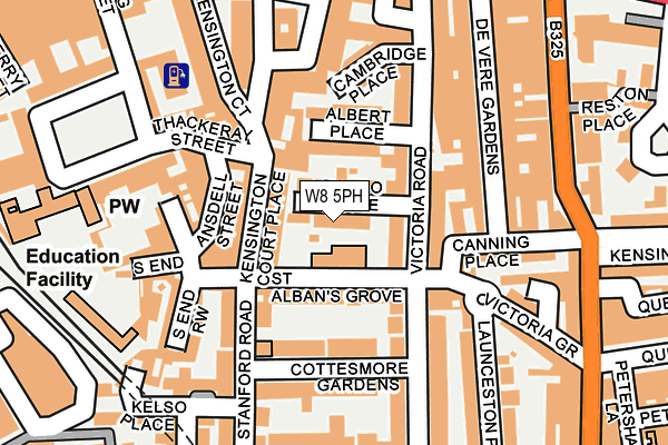 W8 5PH map - OS OpenMap – Local (Ordnance Survey)