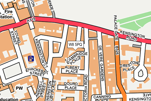 W8 5PQ map - OS OpenMap – Local (Ordnance Survey)