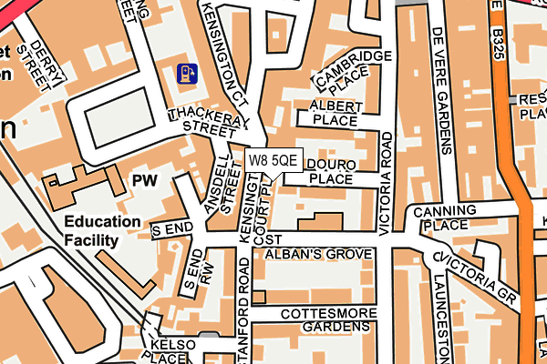 W8 5QE map - OS OpenMap – Local (Ordnance Survey)