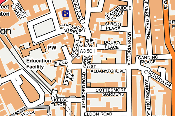 W8 5QH map - OS OpenMap – Local (Ordnance Survey)