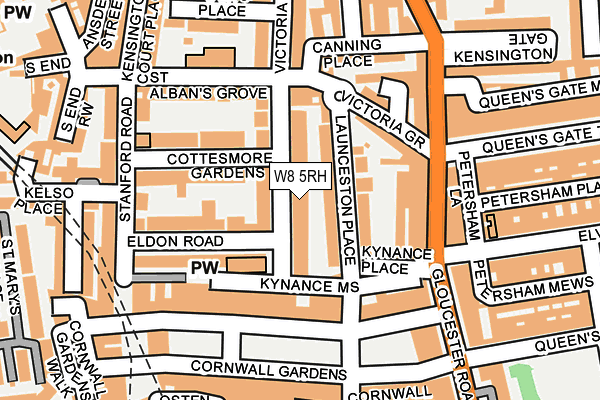 W8 5RH map - OS OpenMap – Local (Ordnance Survey)