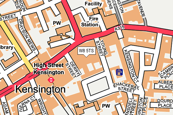 W8 5TS map - OS OpenMap – Local (Ordnance Survey)