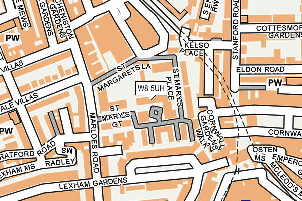 W8 5UH map - OS OpenMap – Local (Ordnance Survey)